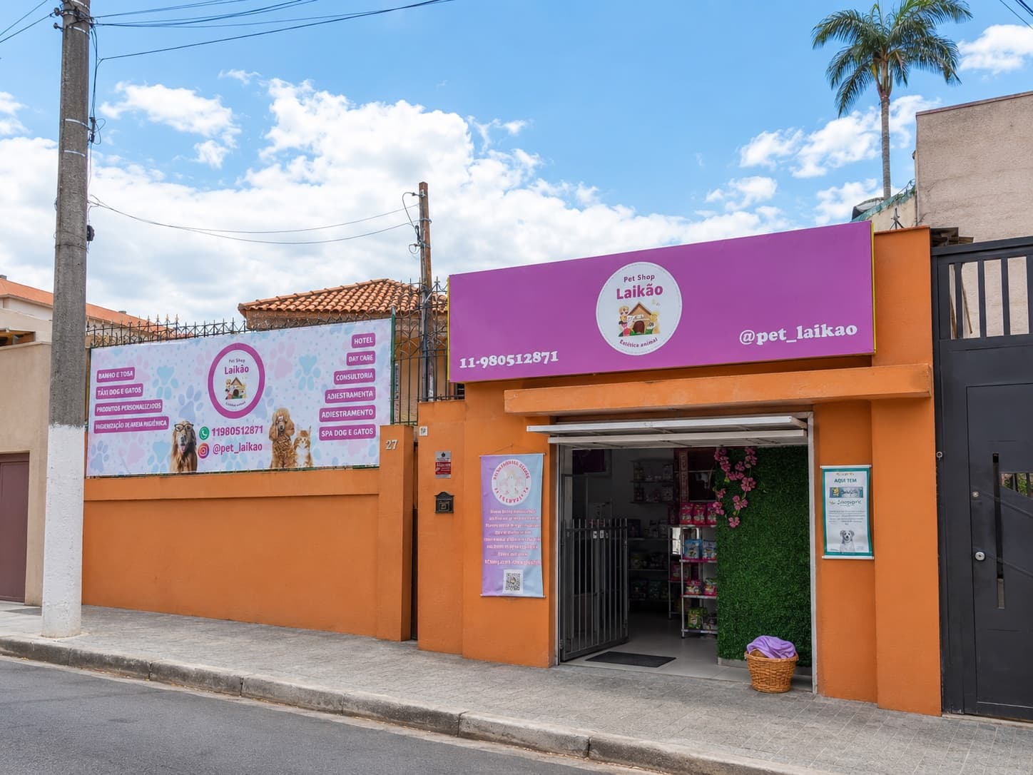 Fachada da Pet Shop Laikão, na Vila Nova Cachoeirinha